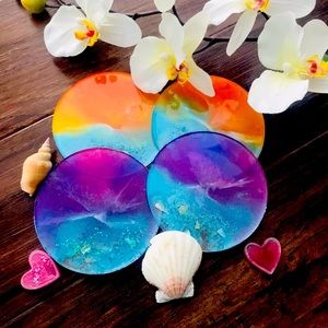 Resin coasters - Sunset/Sunrise/Beach